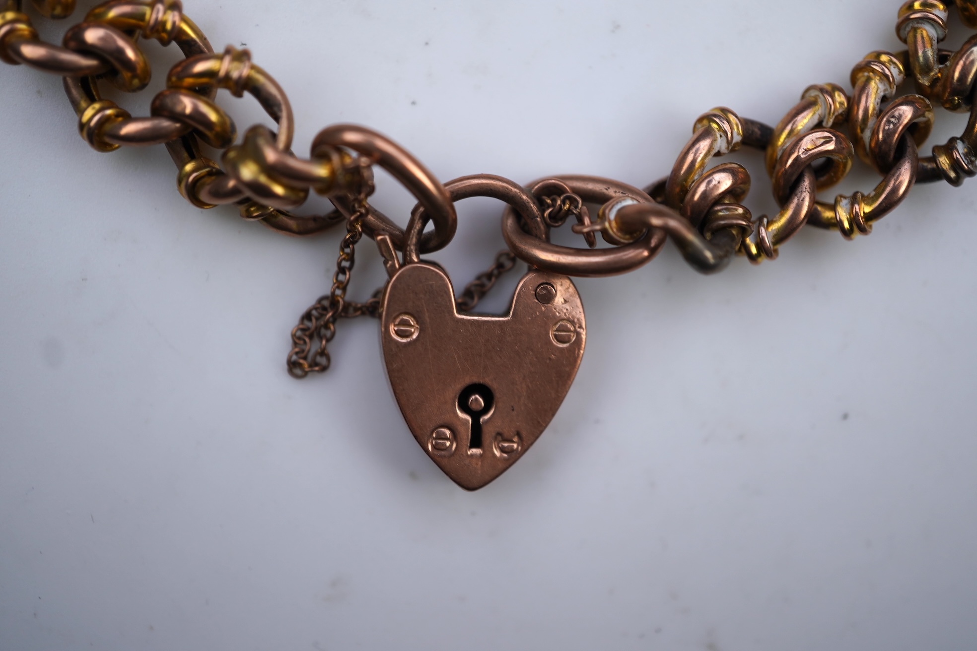 A late Victorian 9ct gold bracelet, circa 1900